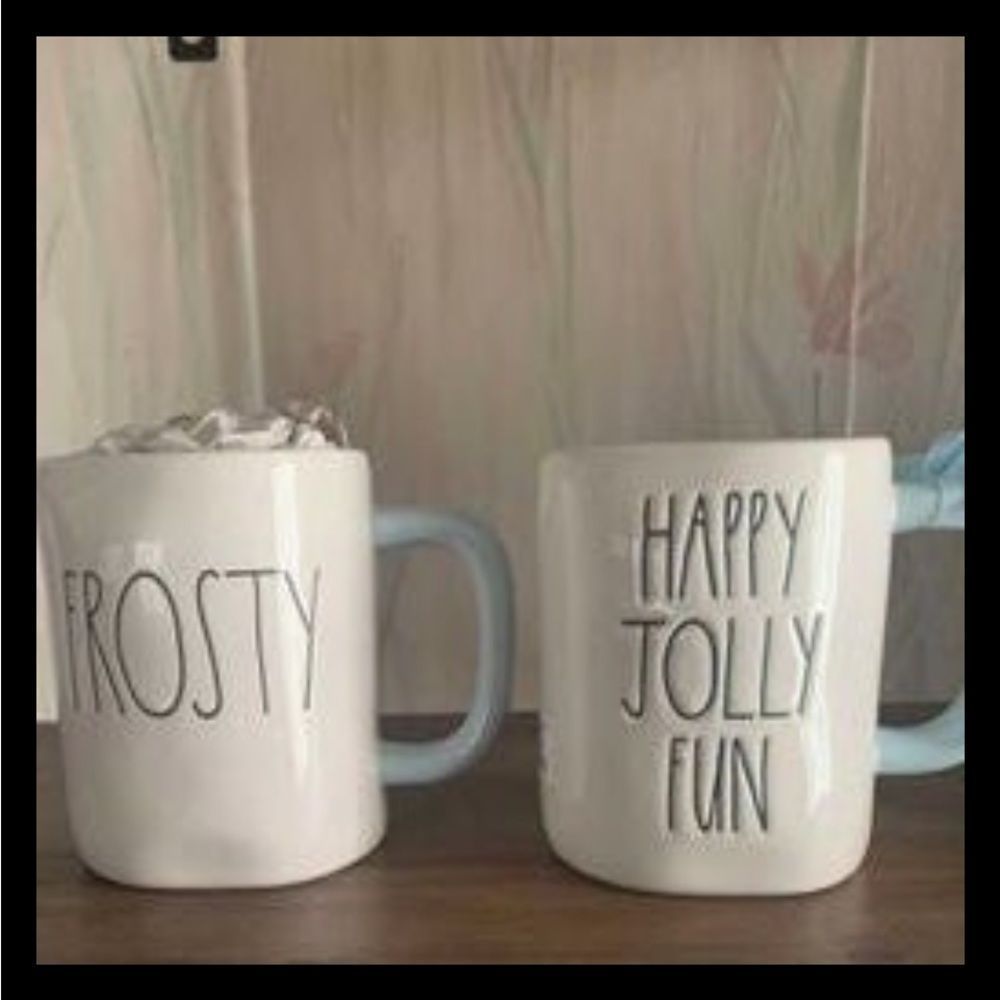 Rae Dunn Frosty & Happy Jolly Fun Mugs